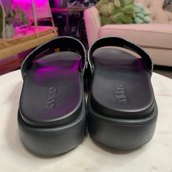 adidas Black Slide Sandals - Picture 6 of 10